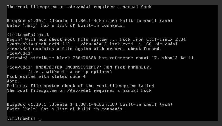 How To Fix Busybox Initramfs Error On Ubuntu Greencloud Documentation