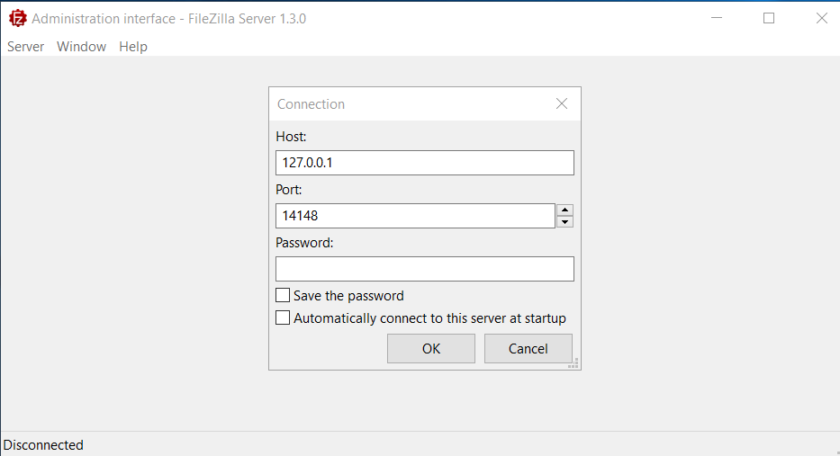configure filezilla server