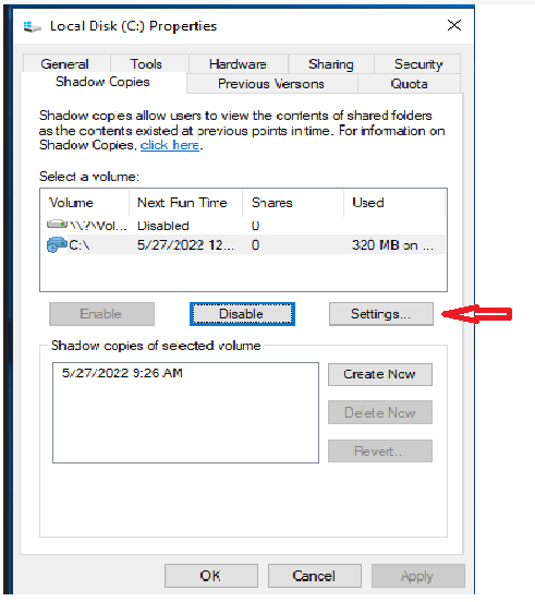 How to enable Shadow Copies in Windows Server 2019 - GreenCloud ...