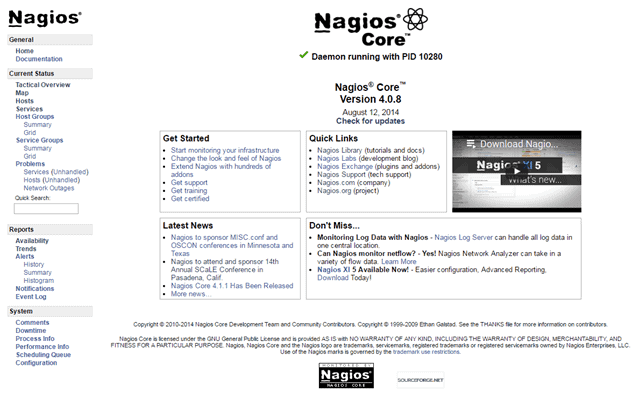 Nagios Core open-source version 4
