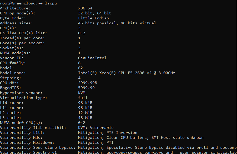 linux cpu ram disk info