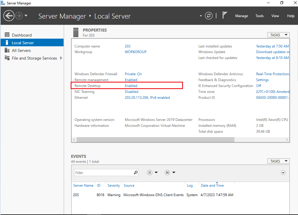 How To Enable Remote Desktop Protocol Rdp On Windows Server Greencloud Documentation