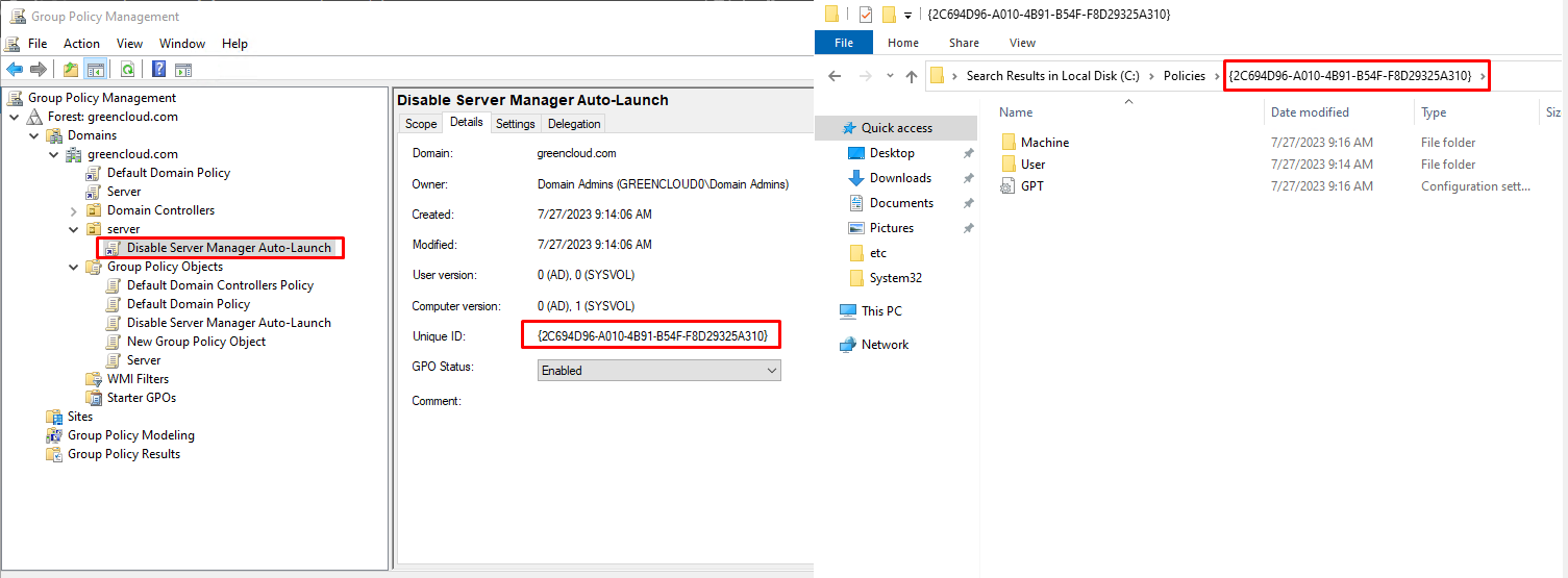 View Active Directory GPOs files in the SYSVOL share