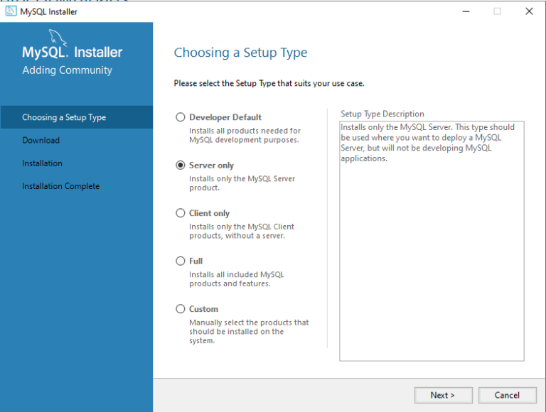 How to install MySQL on Windows Servers 2022 - GreenCloud Documentation