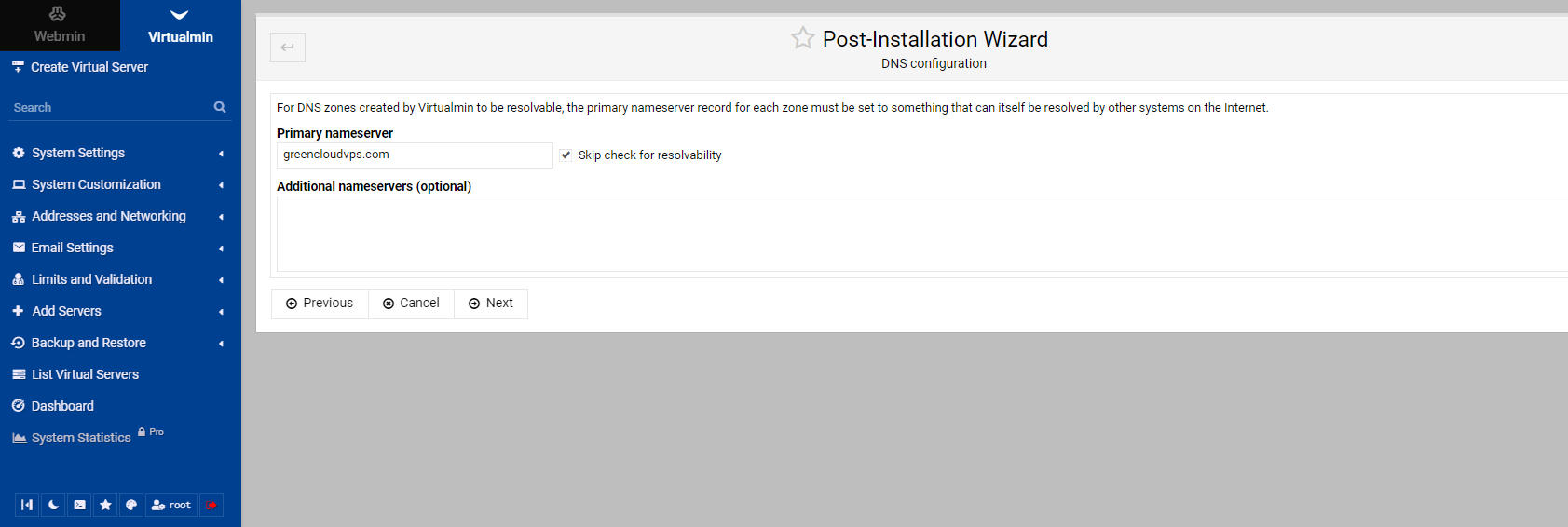 How to Install and Configure Virtualmin on Almalinux 9 - GreenCloud ...