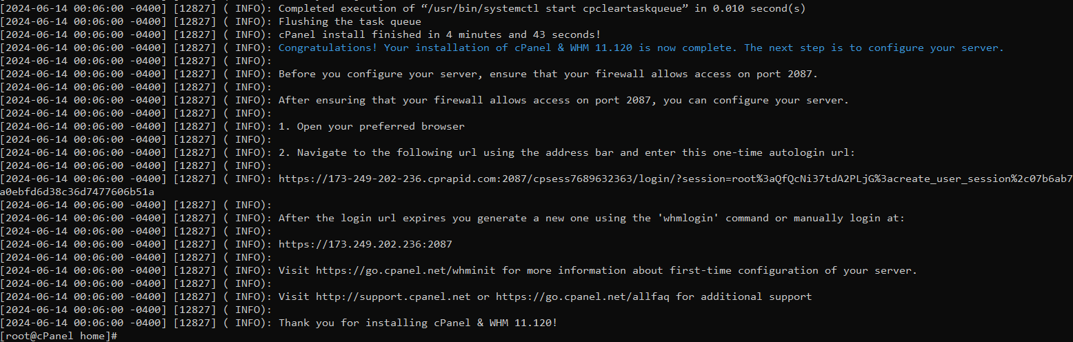 How to Install cPanel/WHM on AlmaLinux 9 - GreenCloud Documentation