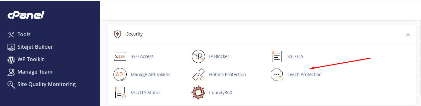 How to Enable Leech Protection in cPanel
